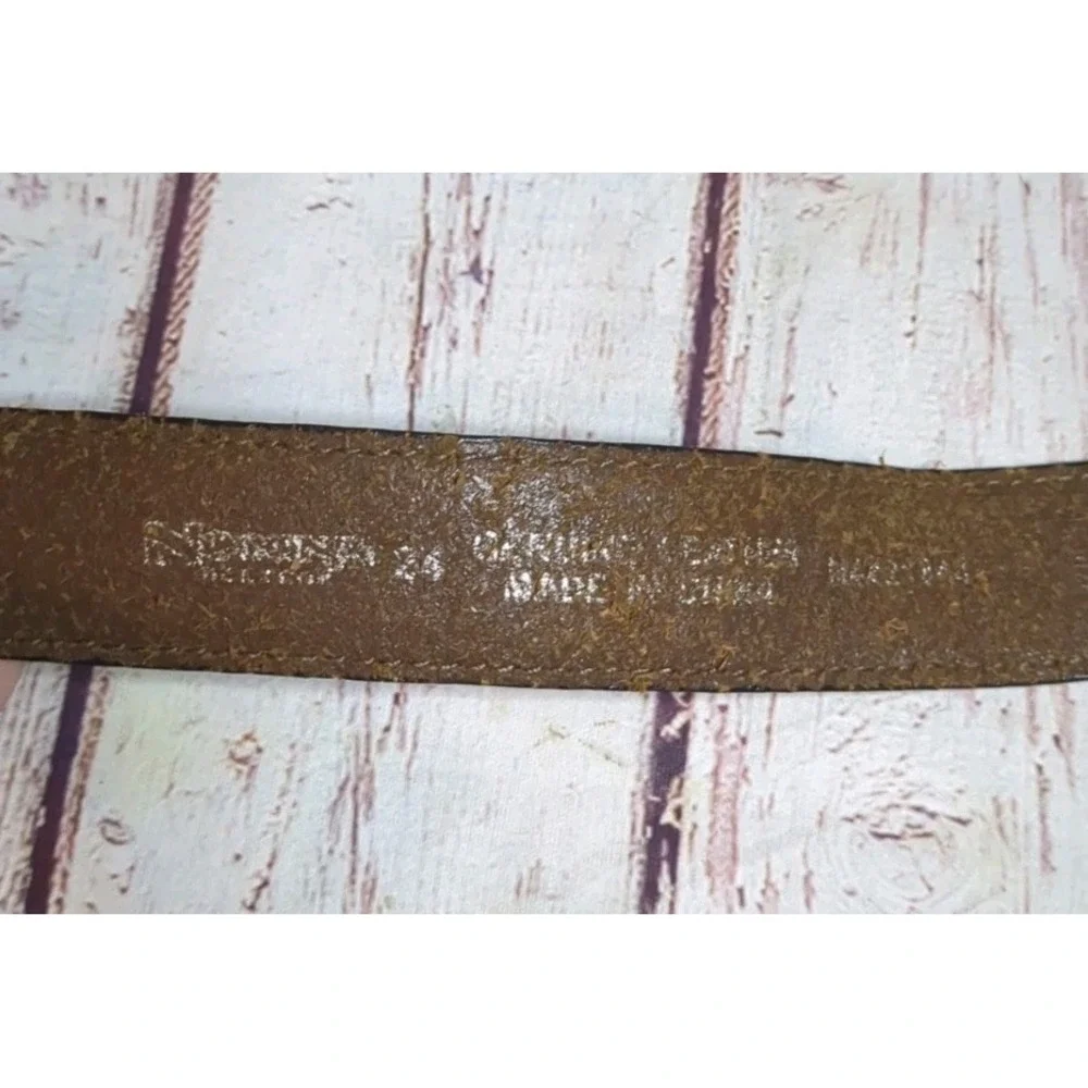 Nocona Vintage Western‎ Belt Boys 24 Brown Leather W/ Buckle